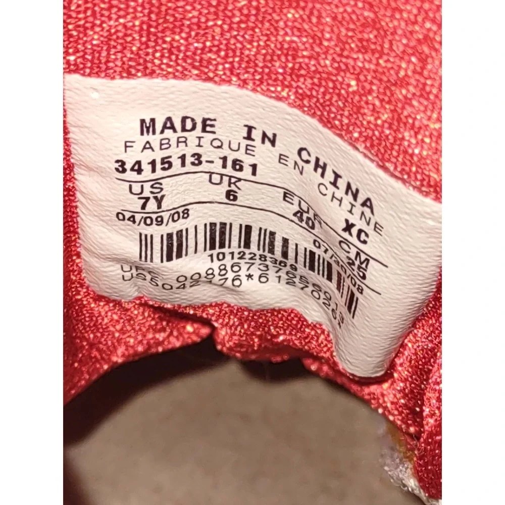 Nike Shox Elite Basketball Shoes Youth 7Y White Red High Top Strap 341513-161